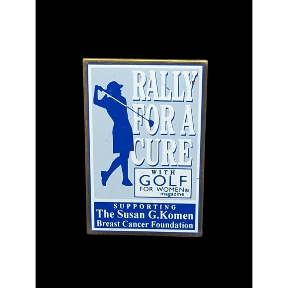 Rally For A Cure Golf For Women Susan G Komen Foundation Lapel Pin - Picture 1 of 4
